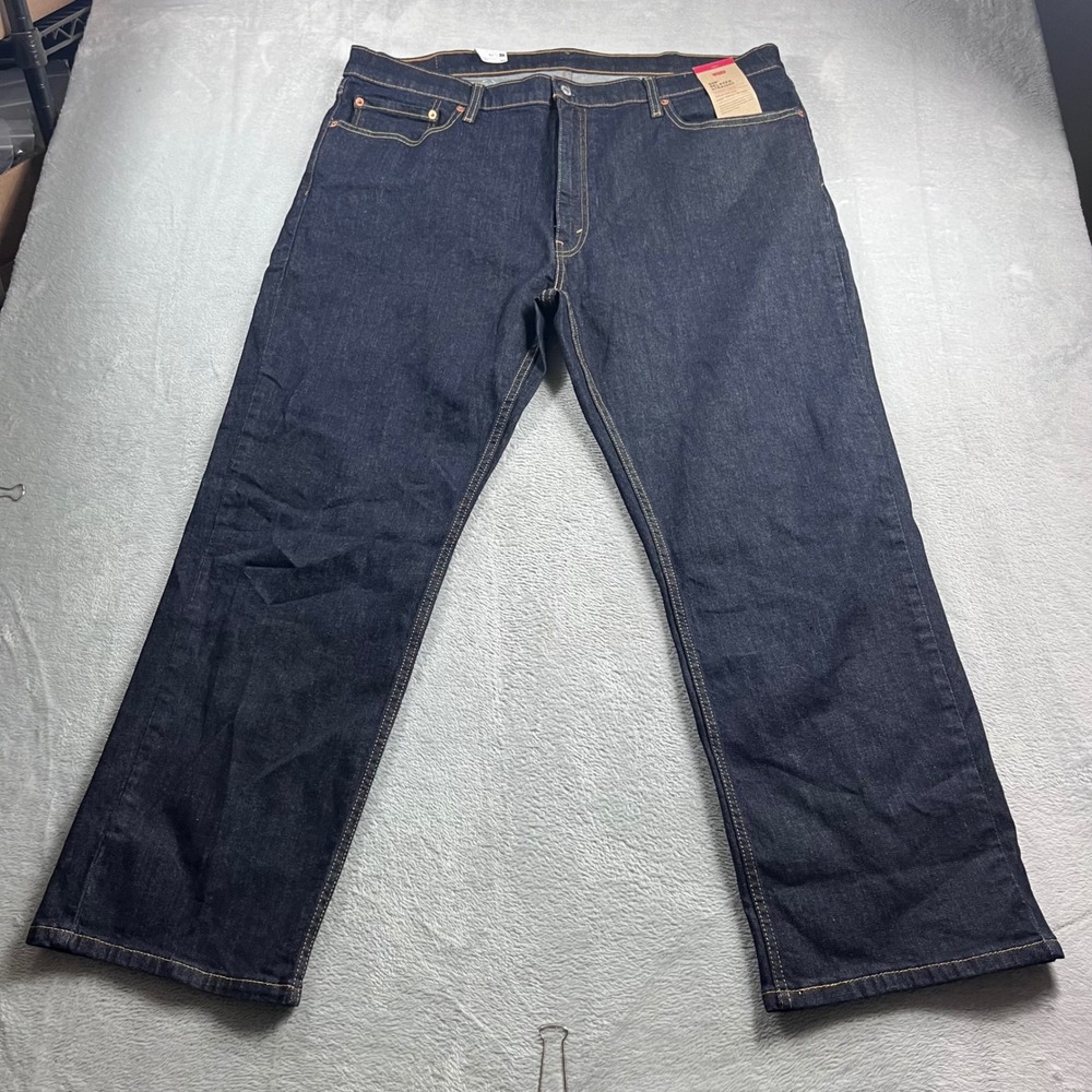Levis 559 Relaxed Straight Jeans Mens 42x30 Dark‎ Wash Indigo Denim 00559-0202